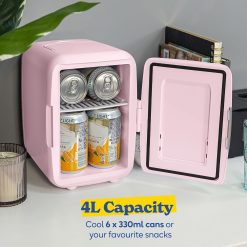 toptopdealcouk-russell-hobbs-mini-fridge-4l-pink-portable-cooler-and-warmer