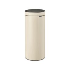 Brabantia Touch Bin 30L – Large Waste Bin for Kitchen – Soft-Touch Opening – Removable Inner Bucket – Non-Slip Base – Easy Recycling – Bin Liners Included – Soft Beige – 30 x 32 x 72 cm